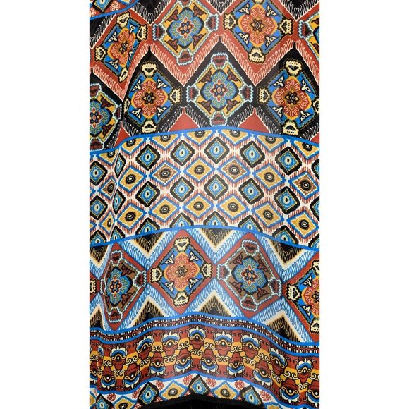 Kimono Boho Tribal Black Fringe Cardigan M by B_envied Wrap Gypsey Floral - Picture 10 of 13